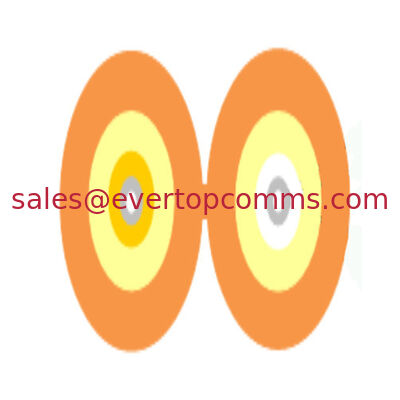 China FTTH  Flat Cable Multimode Orange Jacket Duplex 2 Core OM2 Fiber Optic Cable supplier