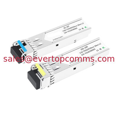 China 1.25Gbps Tx1310/Rx1550nm 20km SFP Bi-Directional Transceiver supplier