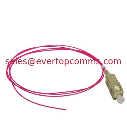 China SC/UPC Fiber Optic Pigtail 0.9mm Multimode OM4 Pink 1M supplier