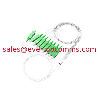 China 1X8 PLC  Fiber Optic Splitter SC/APC  Connector 0.9mm Cable 1m G657A Steel Tube supplier