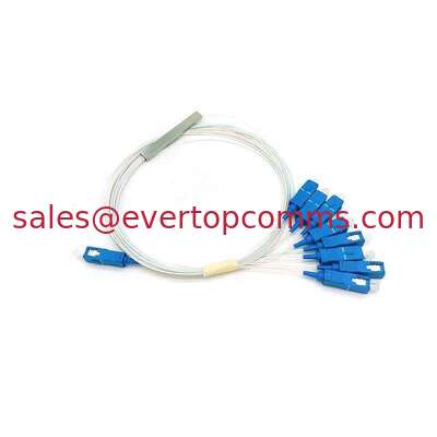 China Steel Tube Type G657A SC UPC Connector 1m 0.9mm 1 * 8 Optical Fibre PLC Splitter supplier