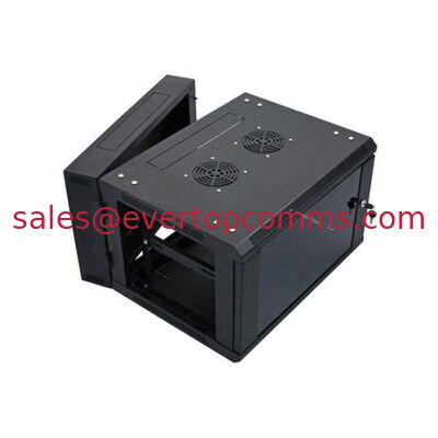 China Swing Wall Lockable Server Cabinet Welded Frame Black 4u Rack Cabinet supplier