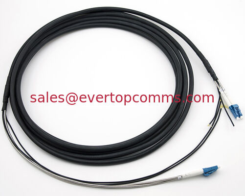 China Black Color 2 Core Singlemode Duplex LSZH GYFJH Outdoor PDLC-DLC Fiber Optic Patch Cord Branch with armor supplier