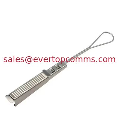 China Outdoor Metal Stainless Steel Flat Fiber Optic Drop Cable Tension Clamp FTTH Accessoires supplier