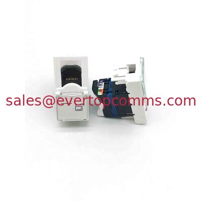 China French Type UTP Cat6 Toolless Keystone Jack legrand style RJ45 faceplate single port 45*22.5mm supplier