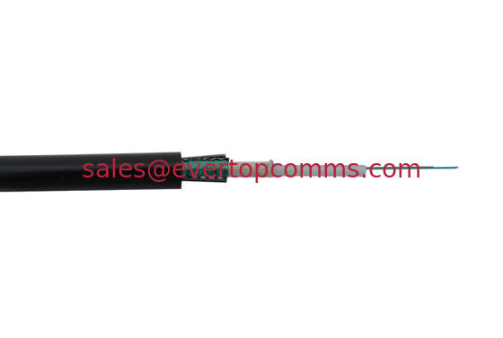 OUTDOOR OPTICAL CABLE GYXTW SM G652D  4 Core Armored 8mm PE,  2*1.0mm Steel Wire Strength Member supplier