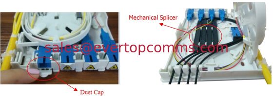 4 core Fiber Optic Terminal Box, ABS, white,FTTH supplier