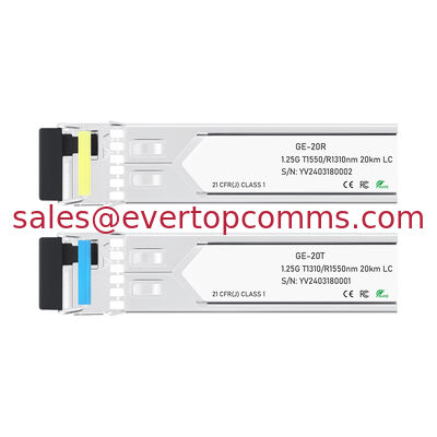 1.25Gbps Tx1310/Rx1550nm 20km SFP Bi-Directional Transceiver supplier