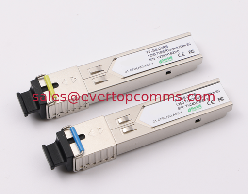 SC Port  Single Fiber SFP 1.25G 20km Optical Transceiver Module   1310/1550nm Fiber Optic Transceivers OEM Manufacturer supplier