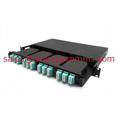19 inch 1U 72 Ports 96 Ports Rack Mounted Ultra HD MPO Fiber Patch Panel supplier