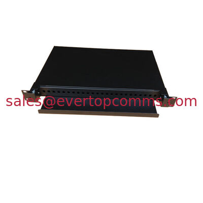 1U 12 Ports 24 Ports Slide Drawer Type Optic Fiber Patch Panels for SC LC FC Connectors black supplier