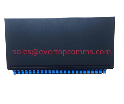 SC Duplex type 482*200*45mm Dimension 24 Port 48 Core 1U Rack Type Fiber Optic Patch Panel without adapters supplier