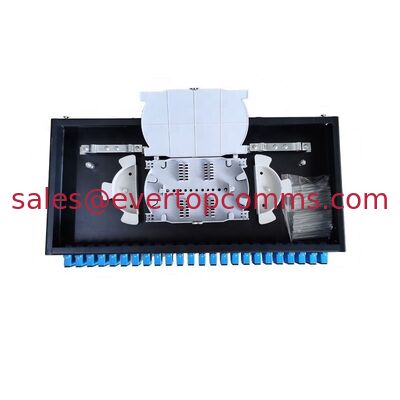 482*200*45mm with SC Duplex Adapters 1U 24 Port 48 Core Rack Type Optical Patch Panel supplier