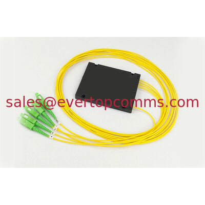 SC/APC Connectors, ABS Box Type1*4 Single Mode Fiber Optic Splitters supplier