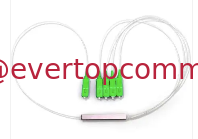 1X4 PLC  Fiber Optic Splitter SC/APC  Connector 0.9mm Cable 1m G657A Steel Tube supplier