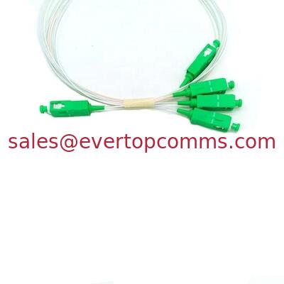 G657A 1 * 4 Steel Tube Type  SC / APC Connector 1m 0.9mm PLC Optical Fiber Splitter supplier