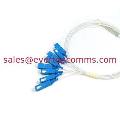 1.5m Steel Tube Type G657A SC UPC Connector 1.5m 0.9mm 1 * 8 Optical Fibre PLC Splitter supplier