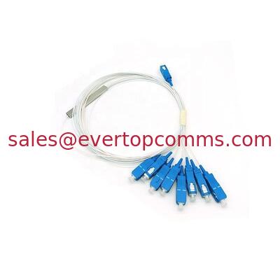 1.5m SC UPC Steel Tube Type G657A  1.5m 0.9mm 1 * 8 Optical Fibre PLC Splitter supplier