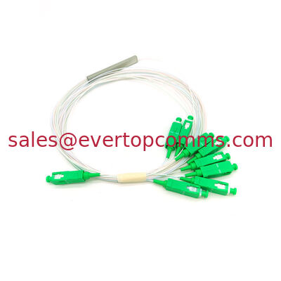 1.5m 1 * 8 Steel Tube Type G657A SC / APC Connector 1.5m 0.9mm PLC Fiber Optic Splitters supplier