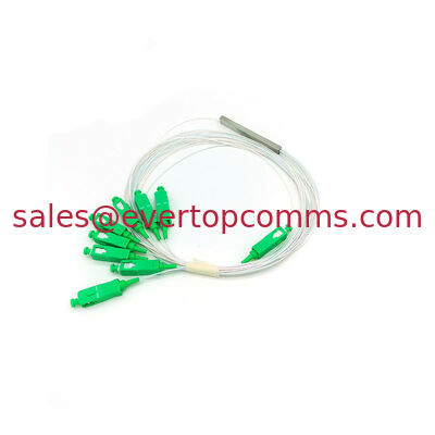 1.5m 1 * 8 Steel Tube Type G657A SC / APC Connector 1.5m 0.9mm PLC Fiber Optic Splitters supplier
