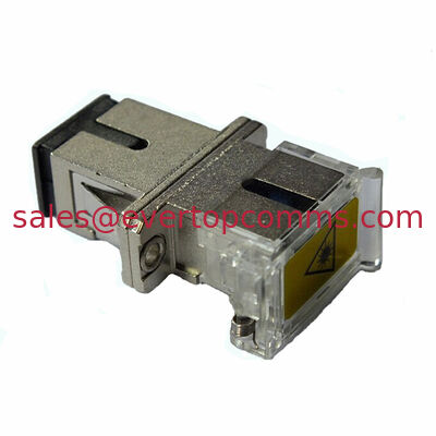 Low Connection Loss Metal Material Simplex SC/PC Shutter Fiber Optic Adapter supplier