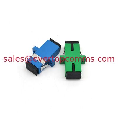Blue Green ceramic PVC Singlemode Simplex SC/PC SC/APC Fiber Optical Adapter Optical coupler with ear supplier