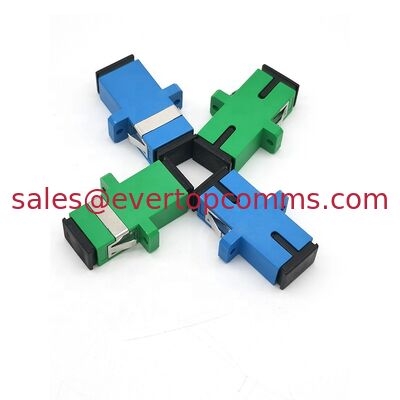 Blue Green ceramic PVC Singlemode Simplex SC/PC SC/APC Fiber Optical Adapter Optical coupler with ear supplier