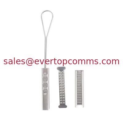Outdoor Metal Stainless Steel Flat Fiber Optic Drop Cable Tension Clamp FTTH Accessoires supplier