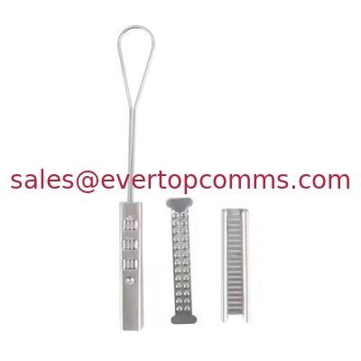 Outdoor Metal Stainless Steel Flat Fiber Optic Drop Cable Tension Clamp FTTH Accessoires supplier